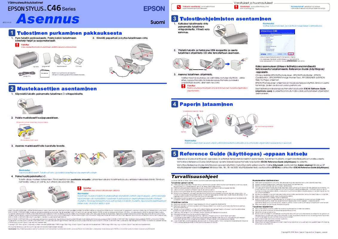 Mode d'emploi EPSON STYLUS C46