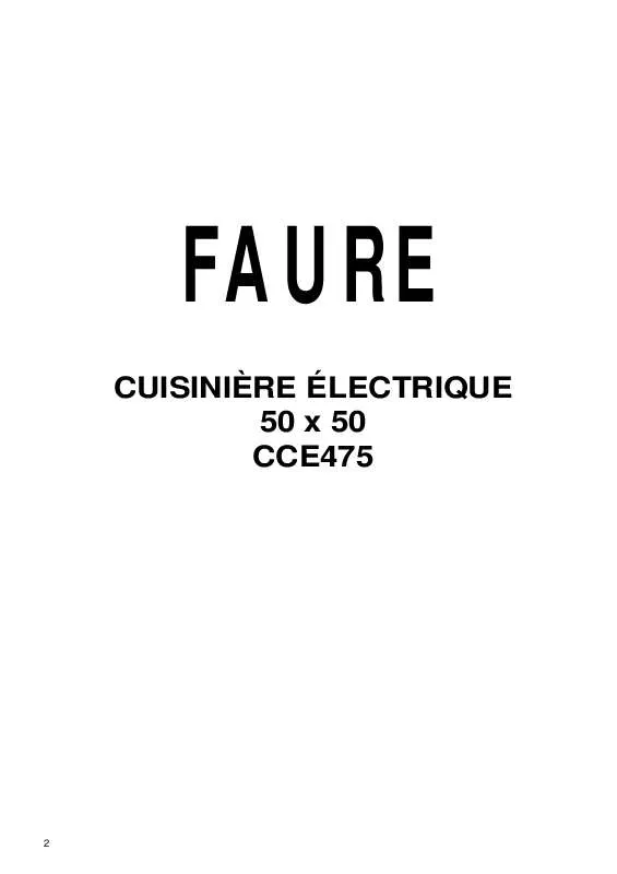 Mode d'emploi FAURE CCE475W1