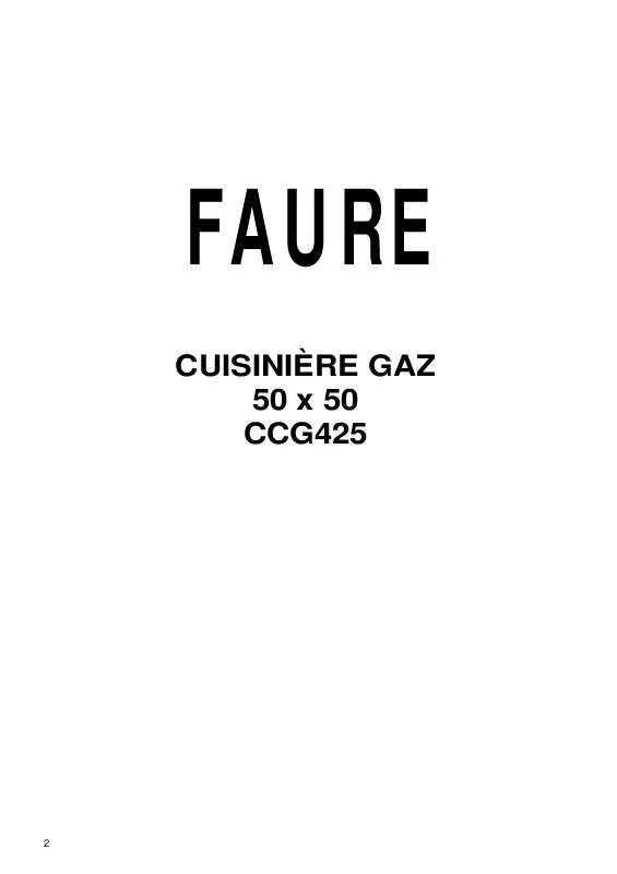 Mode d'emploi FAURE CCG425C-2