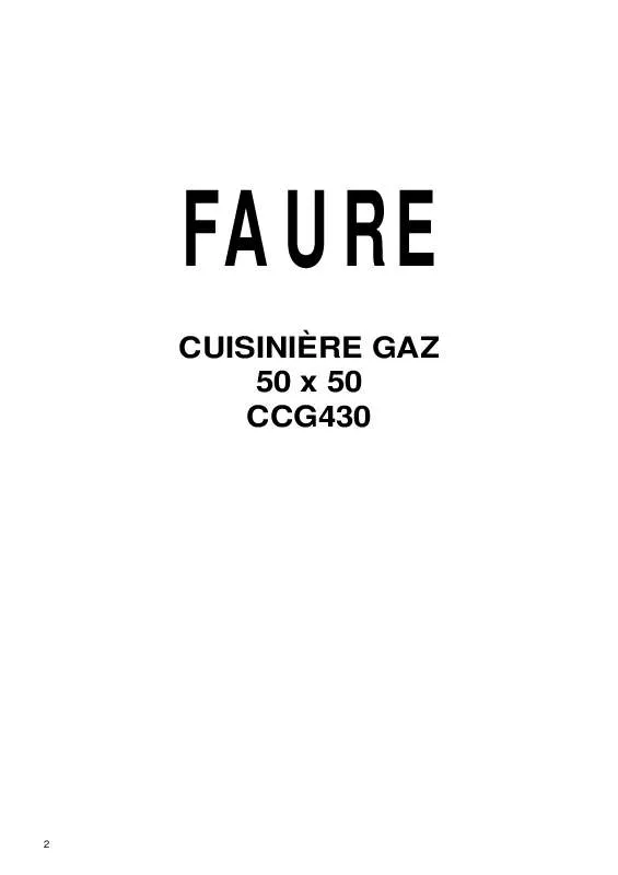 Mode d'emploi FAURE CCG430W