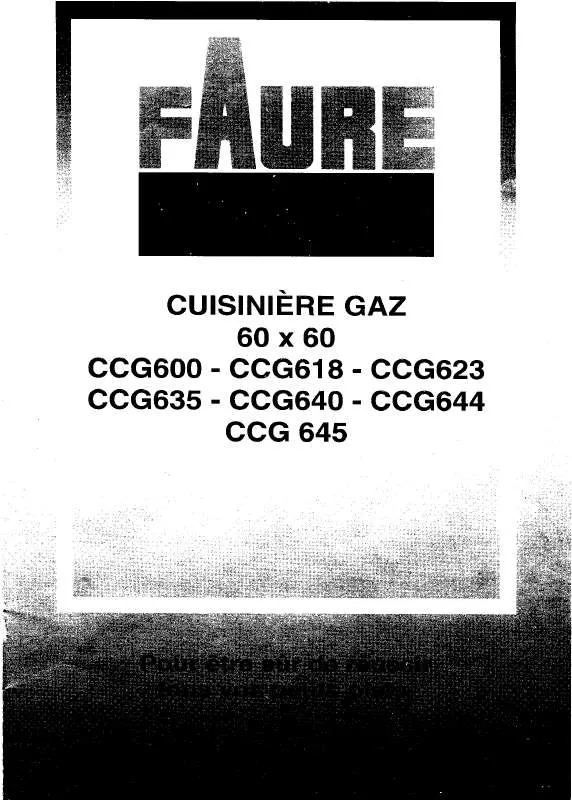 Mode d'emploi FAURE CCG635W1