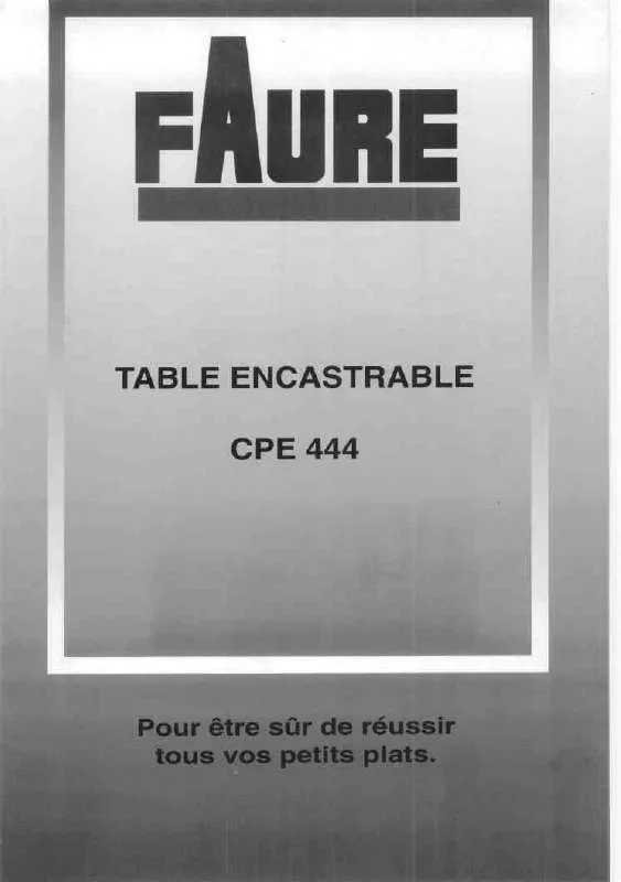 Mode d'emploi FAURE CPE444T