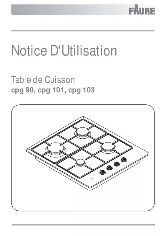 Mode d'emploi FAURE CPG103N