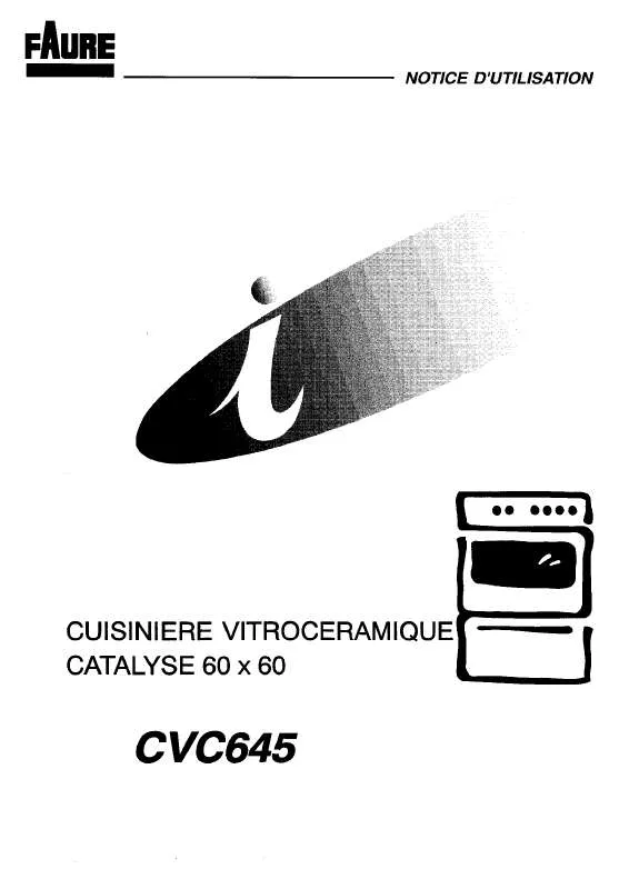 Mode d'emploi FAURE CVC645W