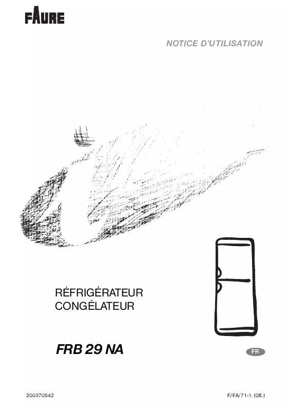 Mode d'emploi FAURE ERB29NA