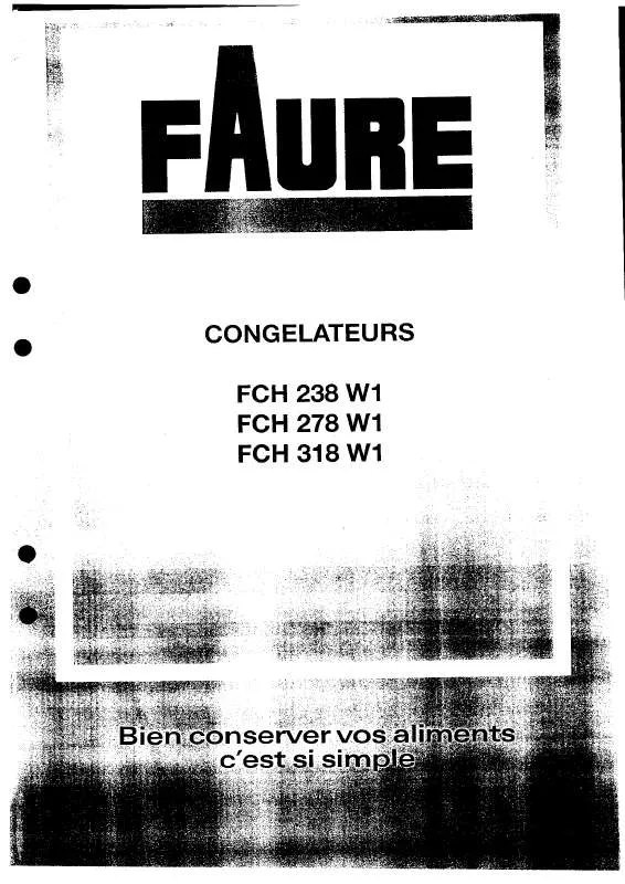 Mode d'emploi FAURE FCH278W