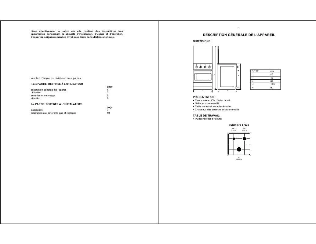 Mode d'emploi FAURE FG345