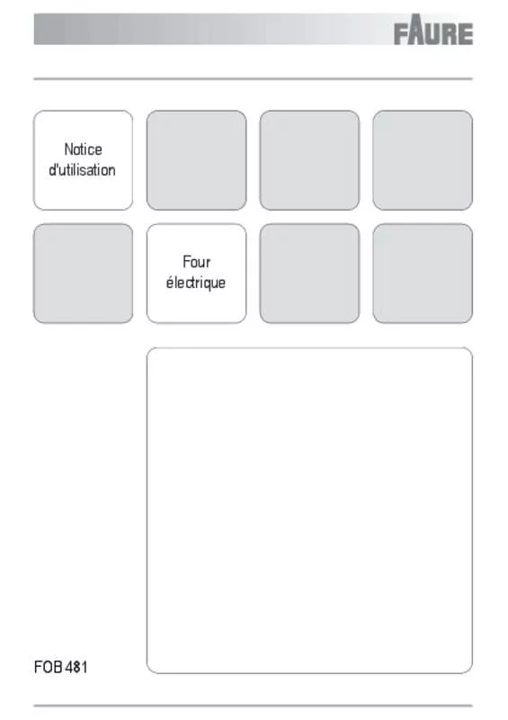 Mode d'emploi FAURE FOB481XC