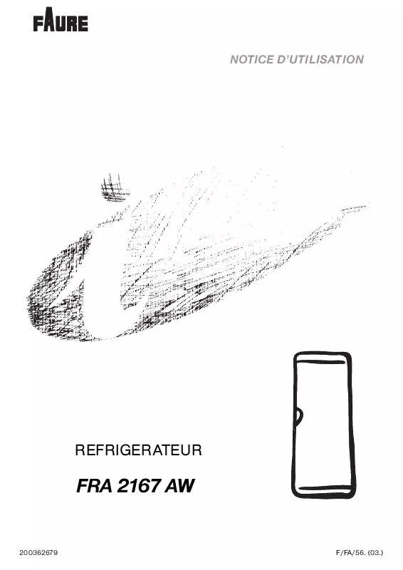 Mode d'emploi FAURE FRA2167AW