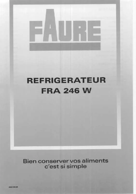 Mode d'emploi FAURE FRA246W