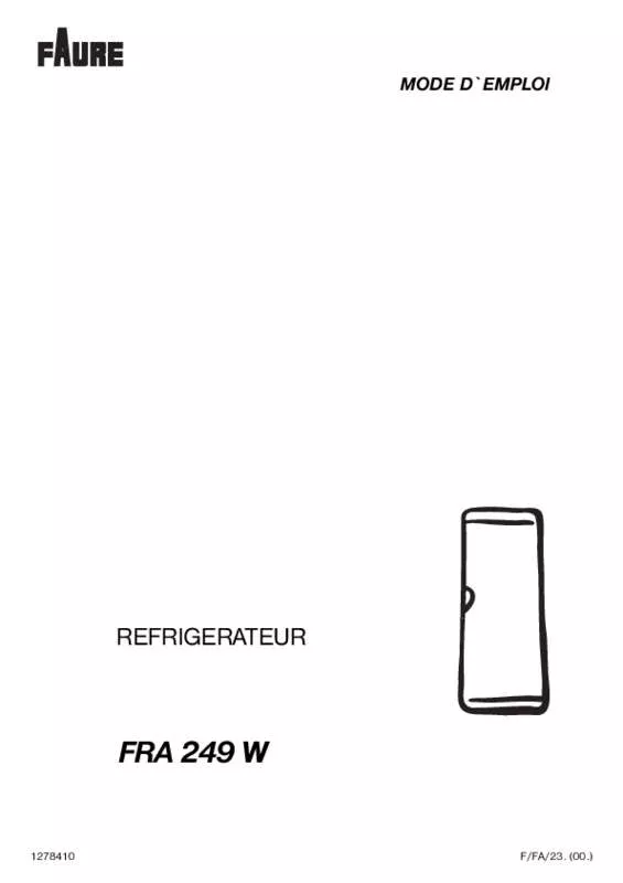 Mode d'emploi FAURE FRA249W