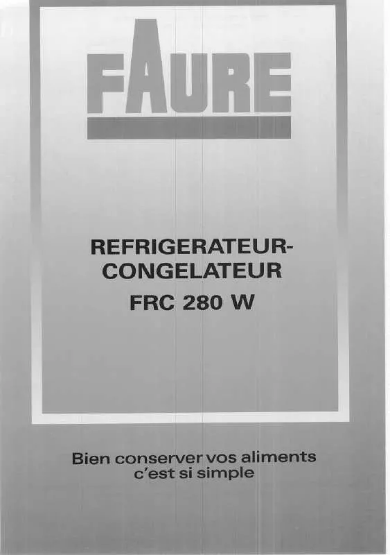 Mode d'emploi FAURE FRC280W