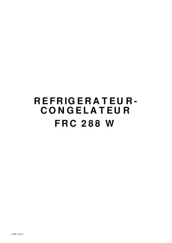 Mode d'emploi FAURE FRC288W