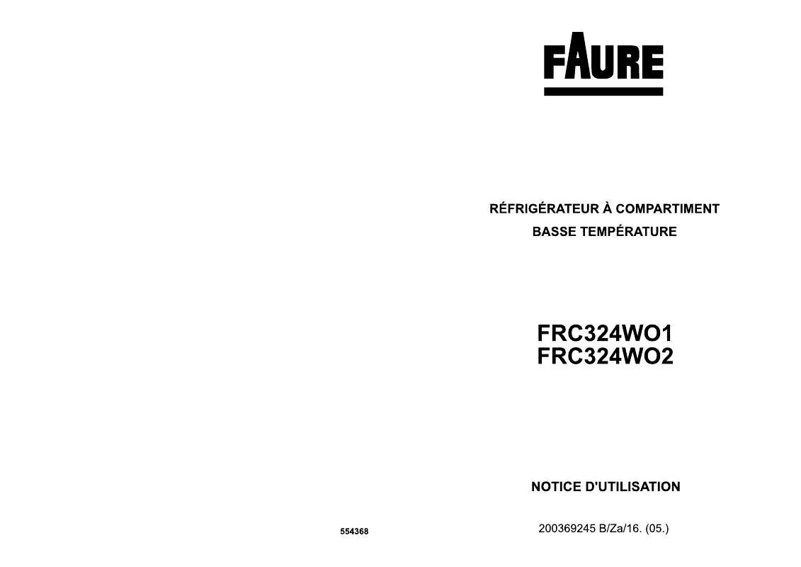 Mode d'emploi FAURE FRC324WO1