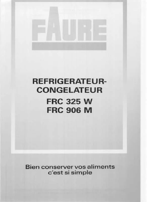 Mode d'emploi FAURE FRC906M-2