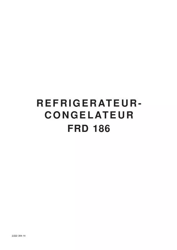 Mode d'emploi FAURE FRD186W