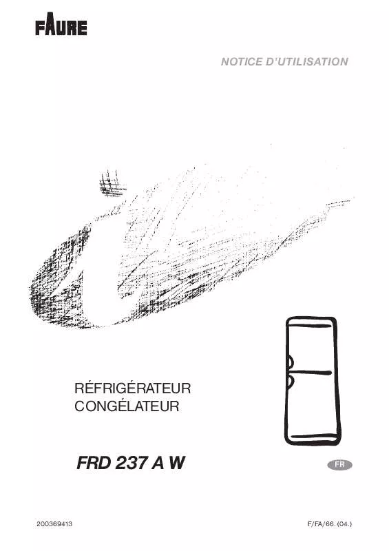 Mode d'emploi FAURE FRD237AW