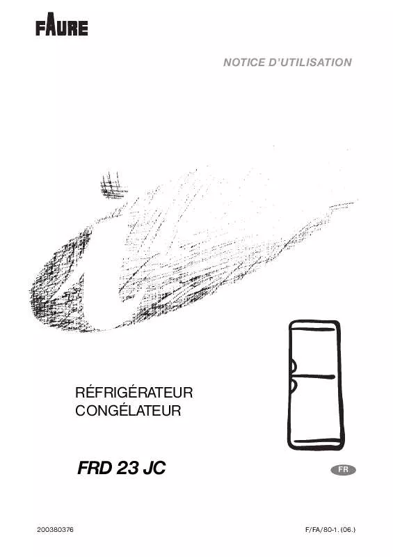 Mode d'emploi FAURE FRD23JC