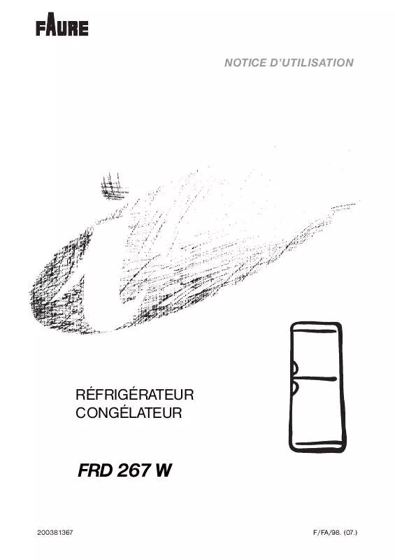 Mode d'emploi FAURE FRD267W