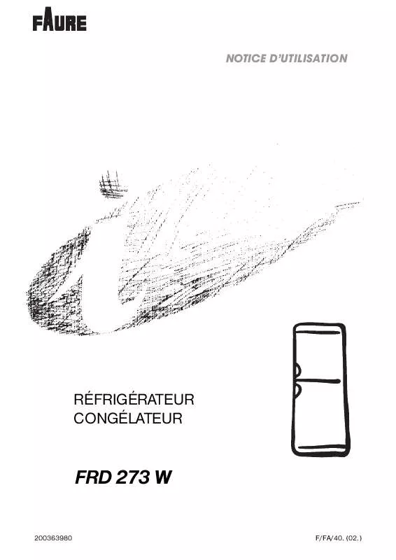 Mode d'emploi FAURE FRD273W