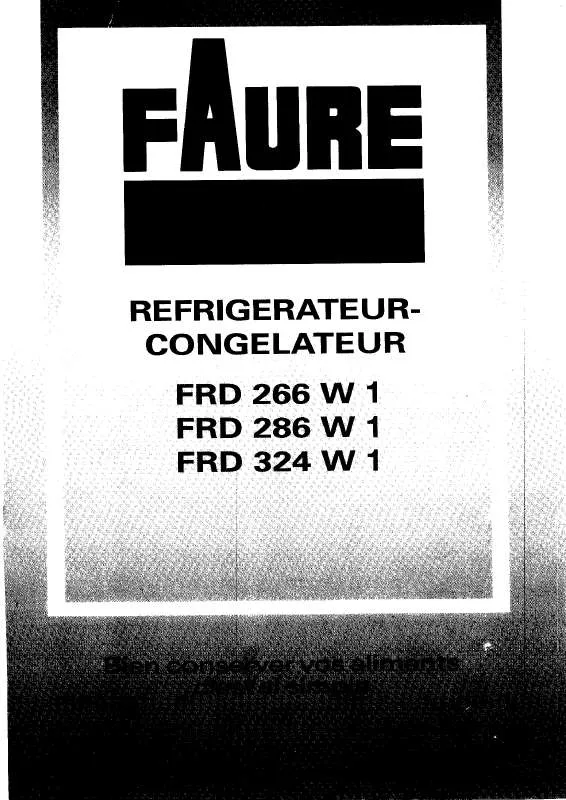 Mode d'emploi FAURE FRD289W