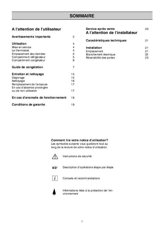 Mode d'emploi FAURE FRD361