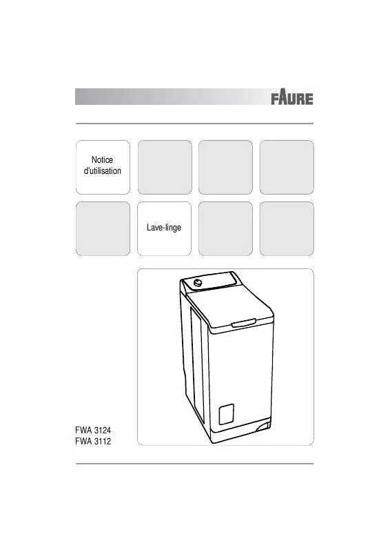 Mode d'emploi FAURE FWA3112