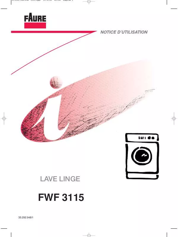 Mode d'emploi FAURE FWF3115