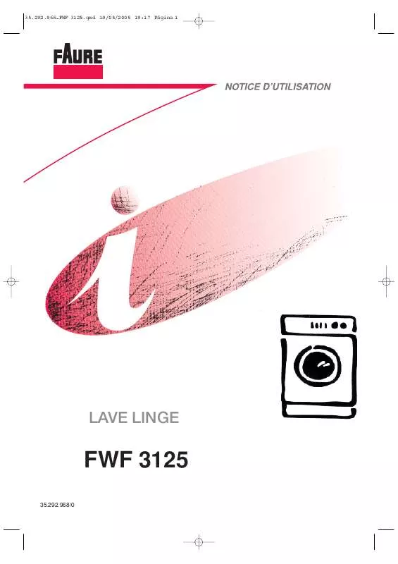 Mode d'emploi FAURE FWF3125