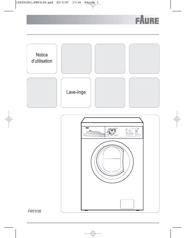 Mode d'emploi FAURE FWF3128