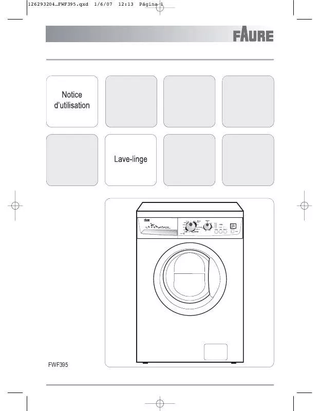 Mode d'emploi FAURE FWF395