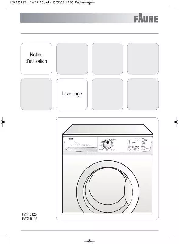 Mode d'emploi FAURE FWG5125