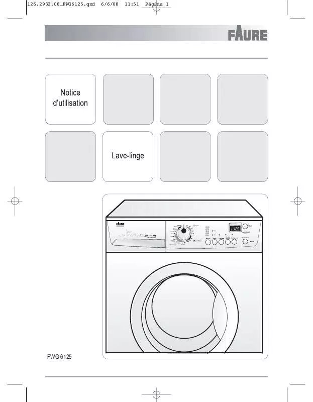 Mode d'emploi FAURE FWG6125