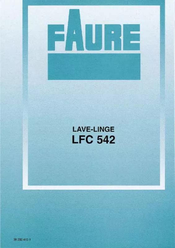 Mode d'emploi FAURE LFC542