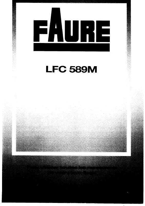 Mode d'emploi FAURE LFC589M