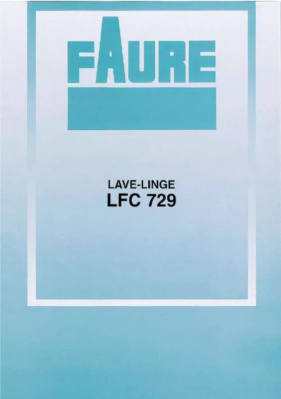 Mode d'emploi FAURE LFC729