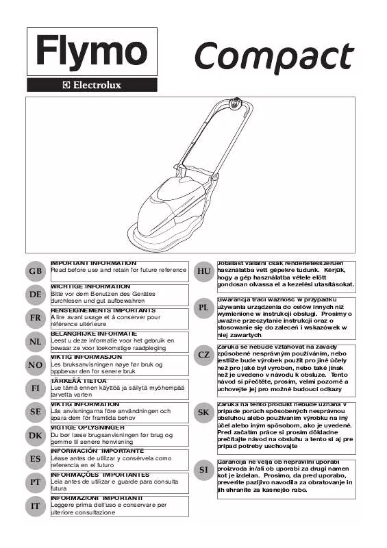 Mode d'emploi FLYMO COMPACT 300