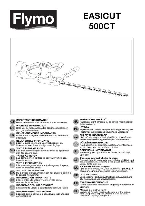 Mode d'emploi FLYMO EASICUT 500CT