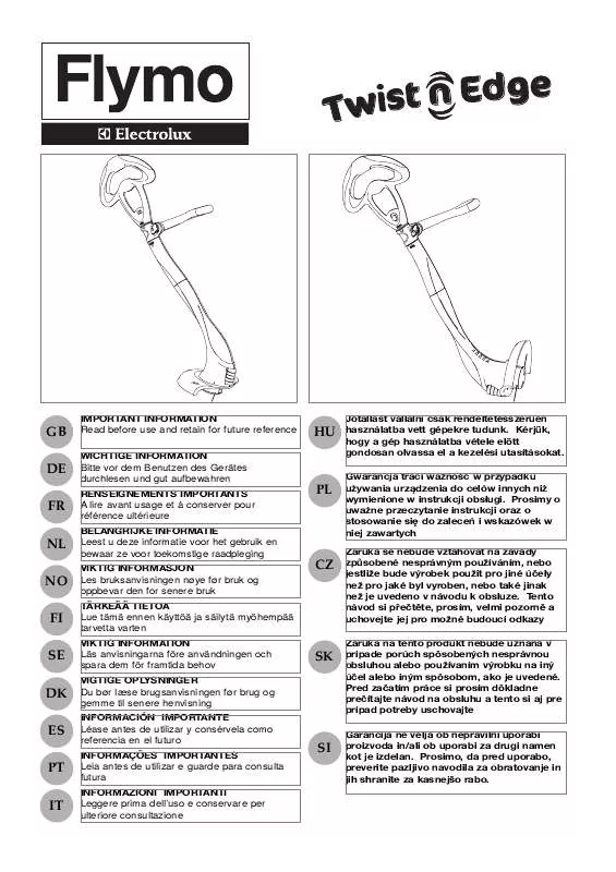 Mode d'emploi FLYMO TWIST'N'EDGE 25