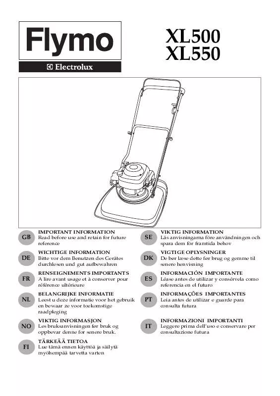 Mode d'emploi FLYMO XL550