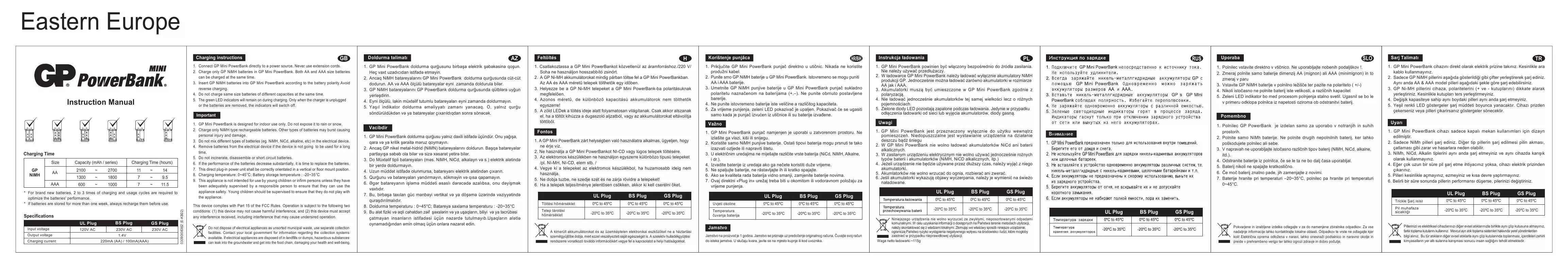 Mode d'emploi GP BATTERIES MINI POWERBANK