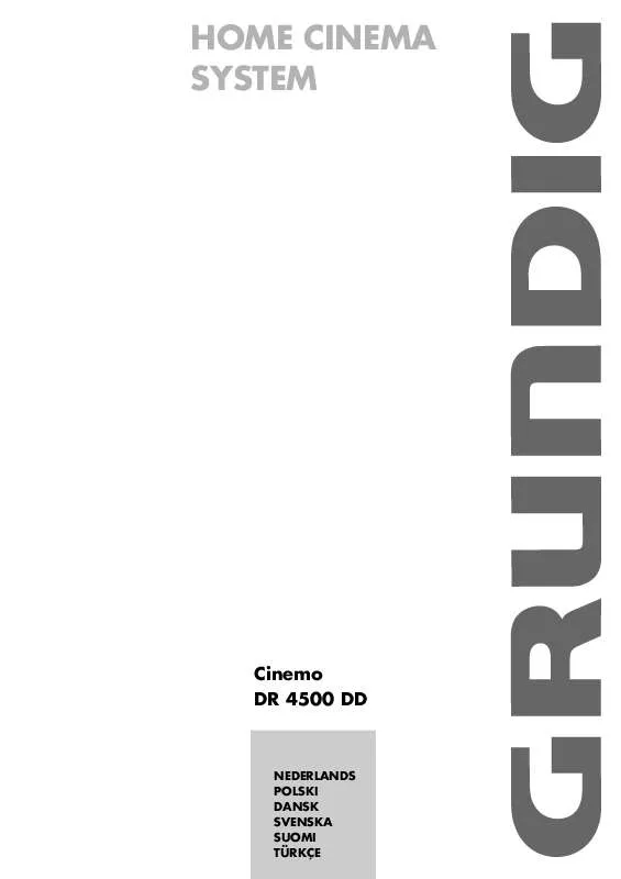 Mode d'emploi GRUNDIG CINEMO DR 4500 DD