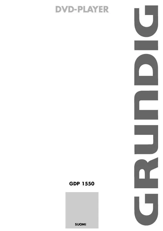 Mode d'emploi GRUNDIG GDP 1550