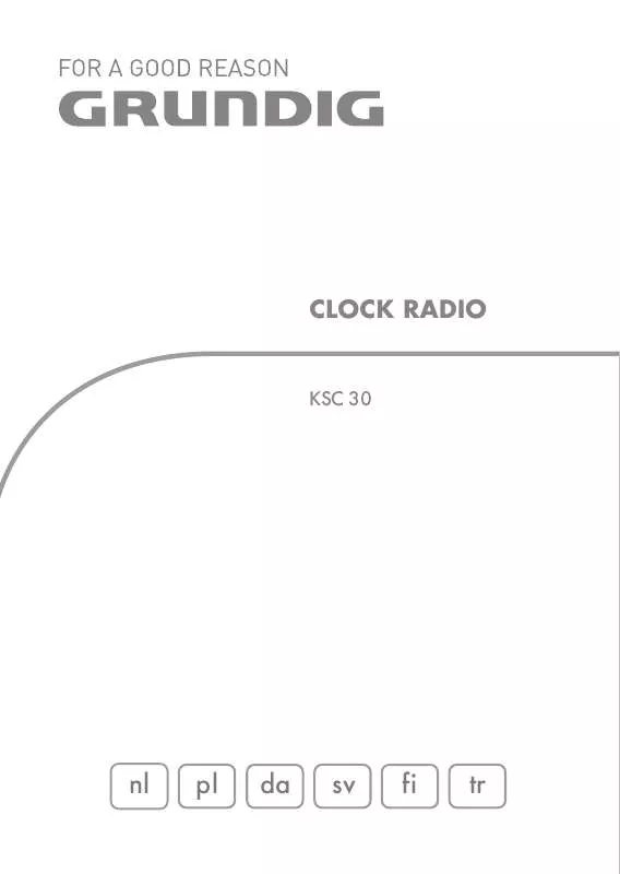 Mode d'emploi GRUNDIG KSC 30