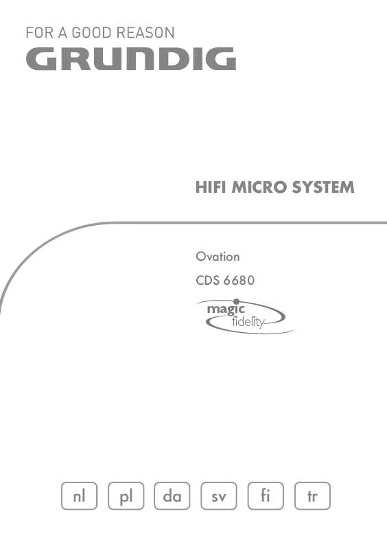 Mode d'emploi GRUNDIG CDS 6680 USB OVATION