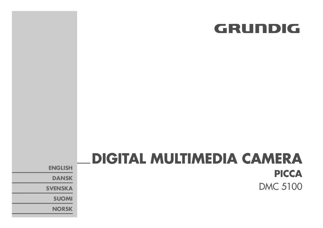 Mode d'emploi GRUNDIG PICCA DMC 5100