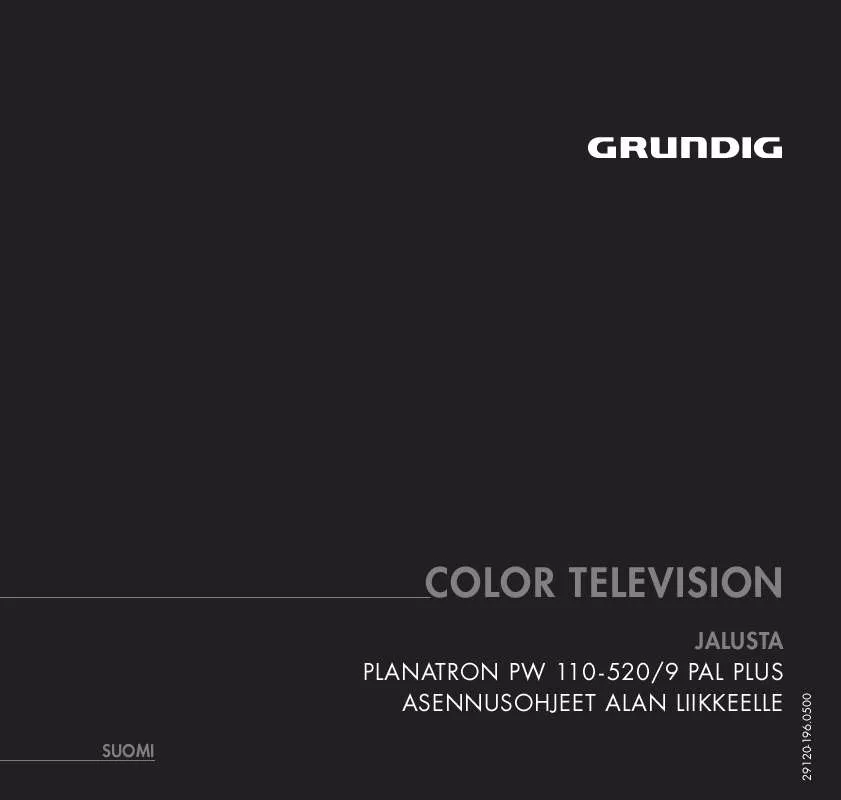 Mode d'emploi GRUNDIG PLANATRON TVS 2