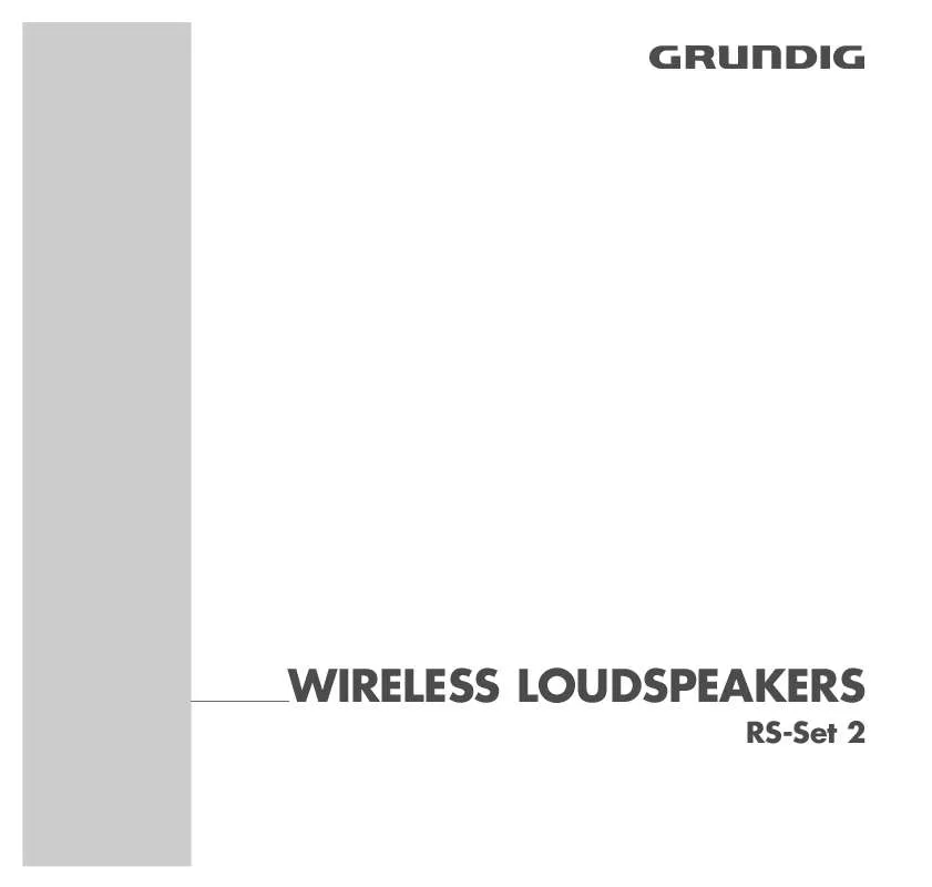 Mode d'emploi GRUNDIG RS-SET 2