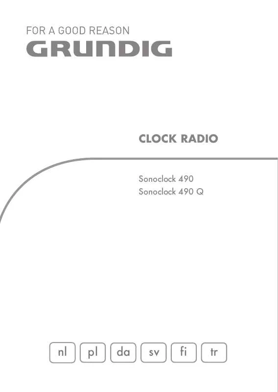 Mode d'emploi GRUNDIG SONOCLOCK 490 Q