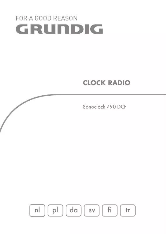 Mode d'emploi GRUNDIG SONOCLOCK 790 DCF